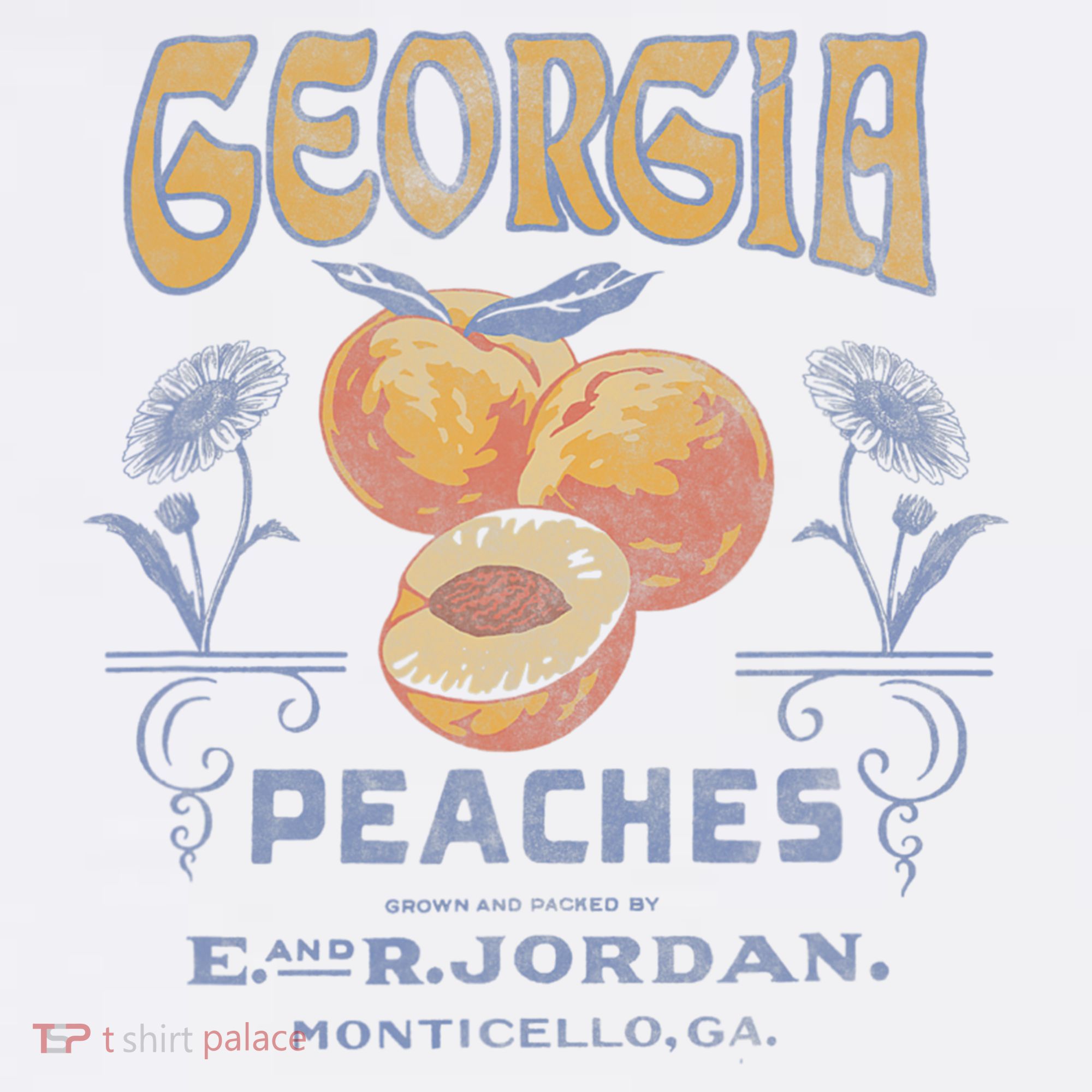 Trendy Georgia Peaches Vintage Poster T-Shirt