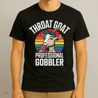 Throat Goat Professional Gobbler Funny Retro Gag Adult Humor T-Shirt thumb 3