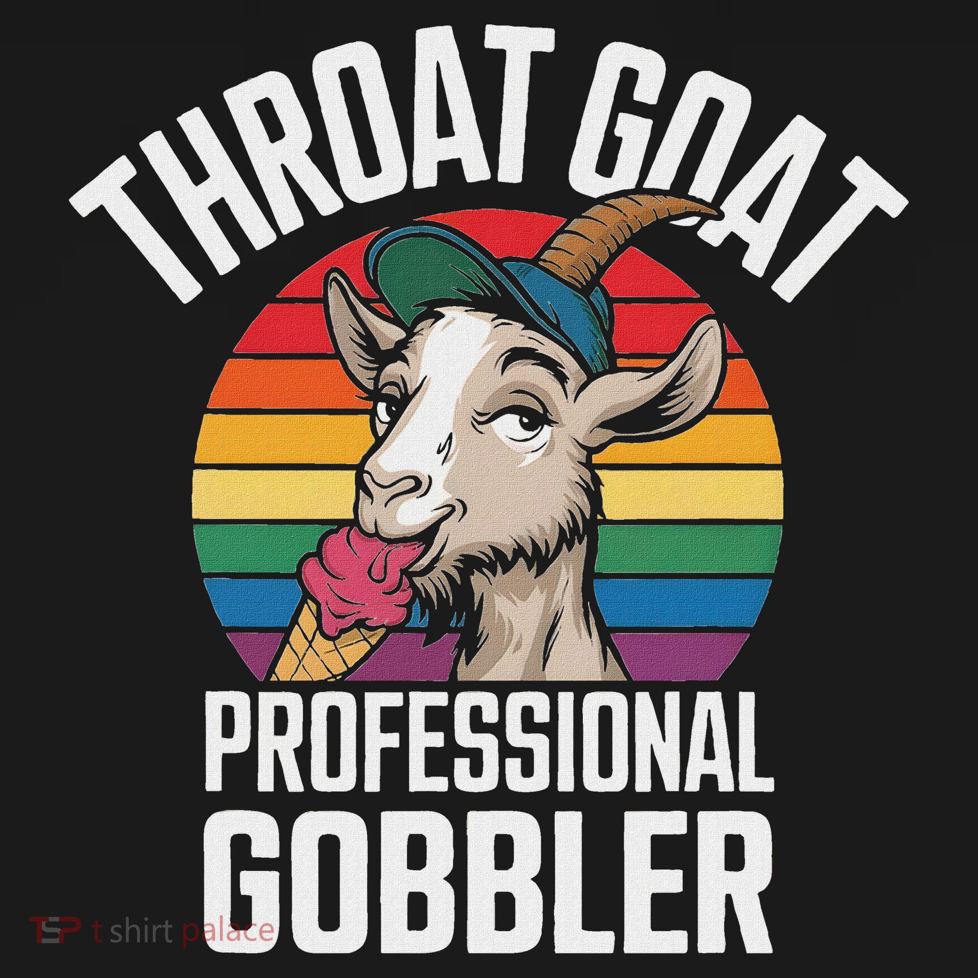 Throat Goat Professional Gobbler Funny Retro Gag Adult Humor Women's Tank Top