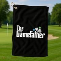The Gamefather Playing Board Games Golf Towel thumb 1