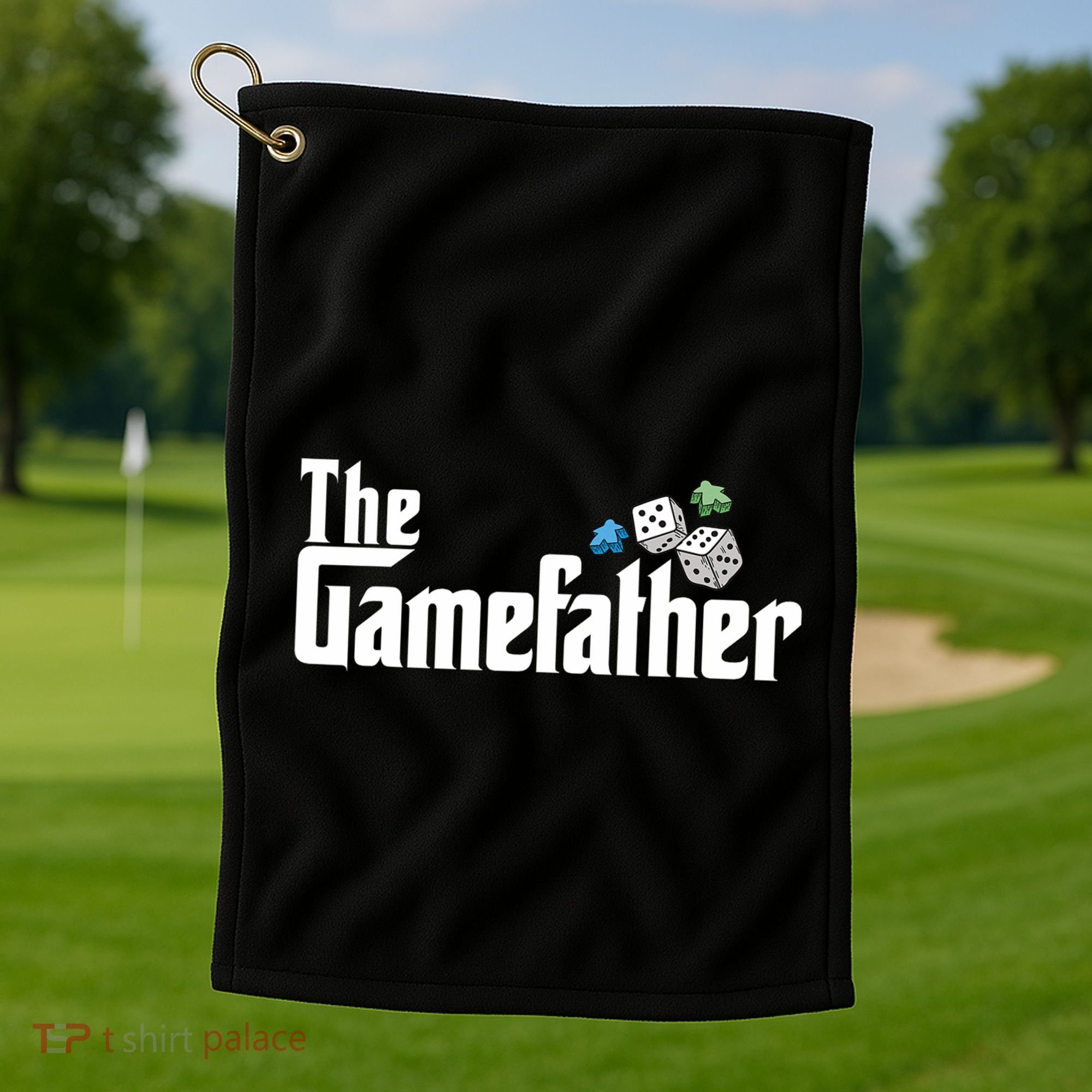 The Gamefather Playing Board Games Golf Towel