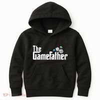 The Gamefather Playing Board Games Kids Hoodie thumb 0