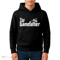 The Gamefather Playing Board Games Kids Hoodie thumb 4