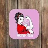 This Girl Pooped Today Humor I Pooped Today Coaster thumb 0