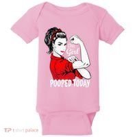 This Girl Pooped Today Humor I Pooped Today Baby Bodysuit thumb 0