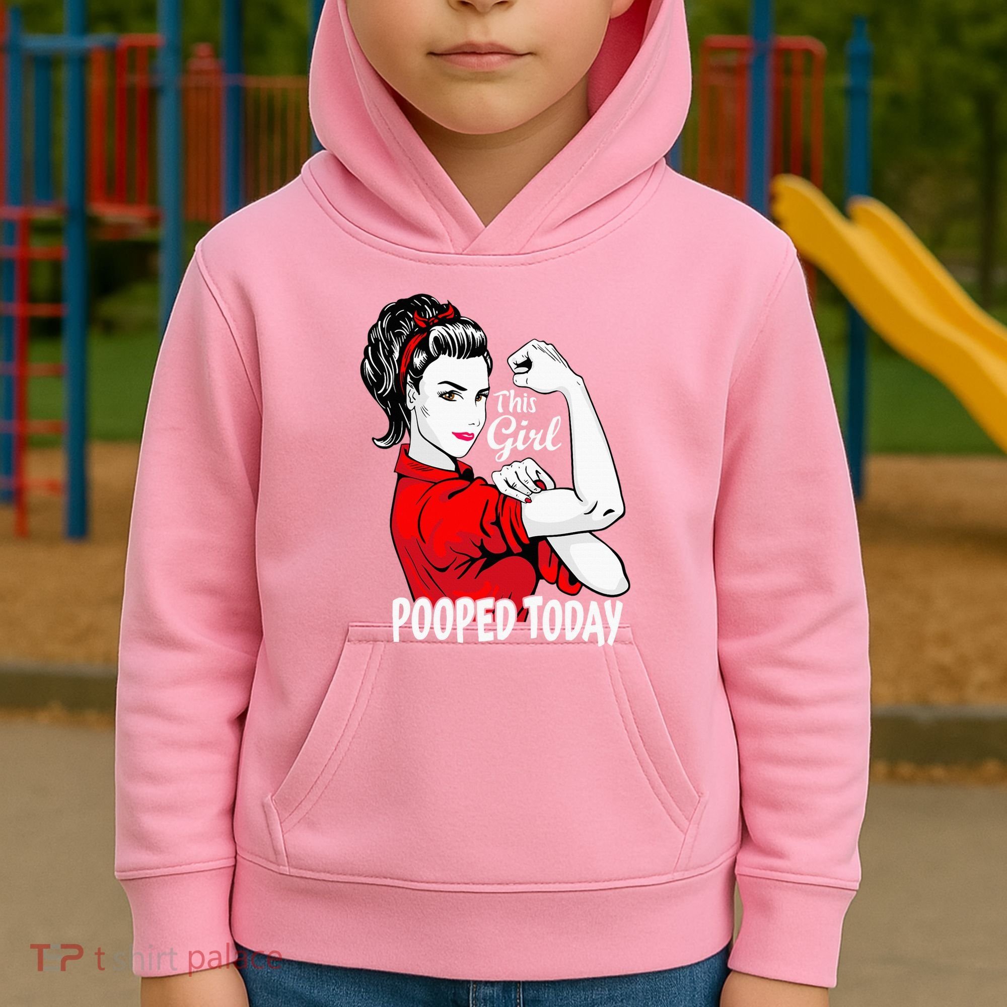 This Girl Pooped Today Humor I Pooped Today Kids Hoodie