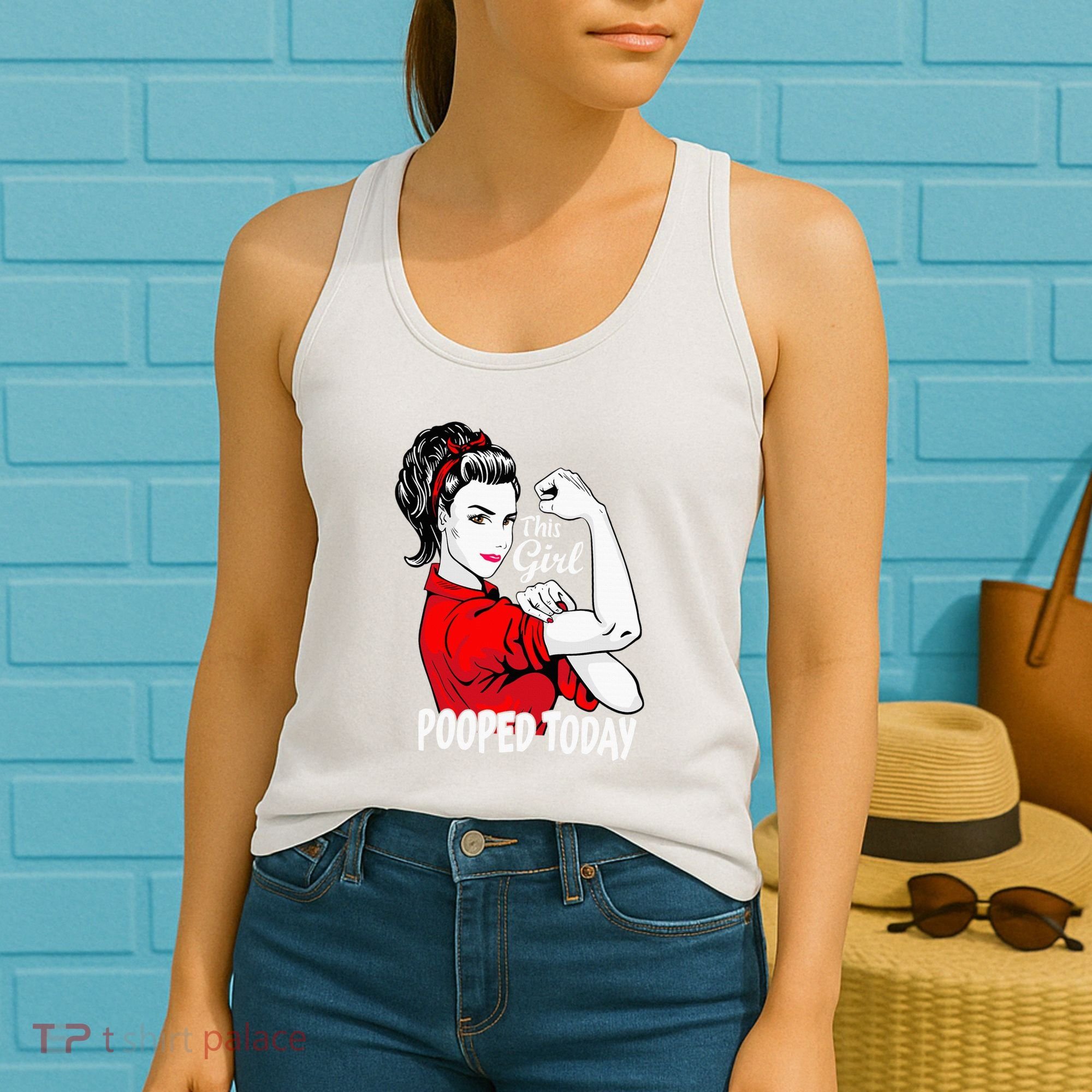 This Girl Pooped Today Humor I Pooped Today Women's Tank Top