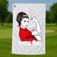 This Girl Pooped Today Humor I Pooped Today Golf Towel thumb 1