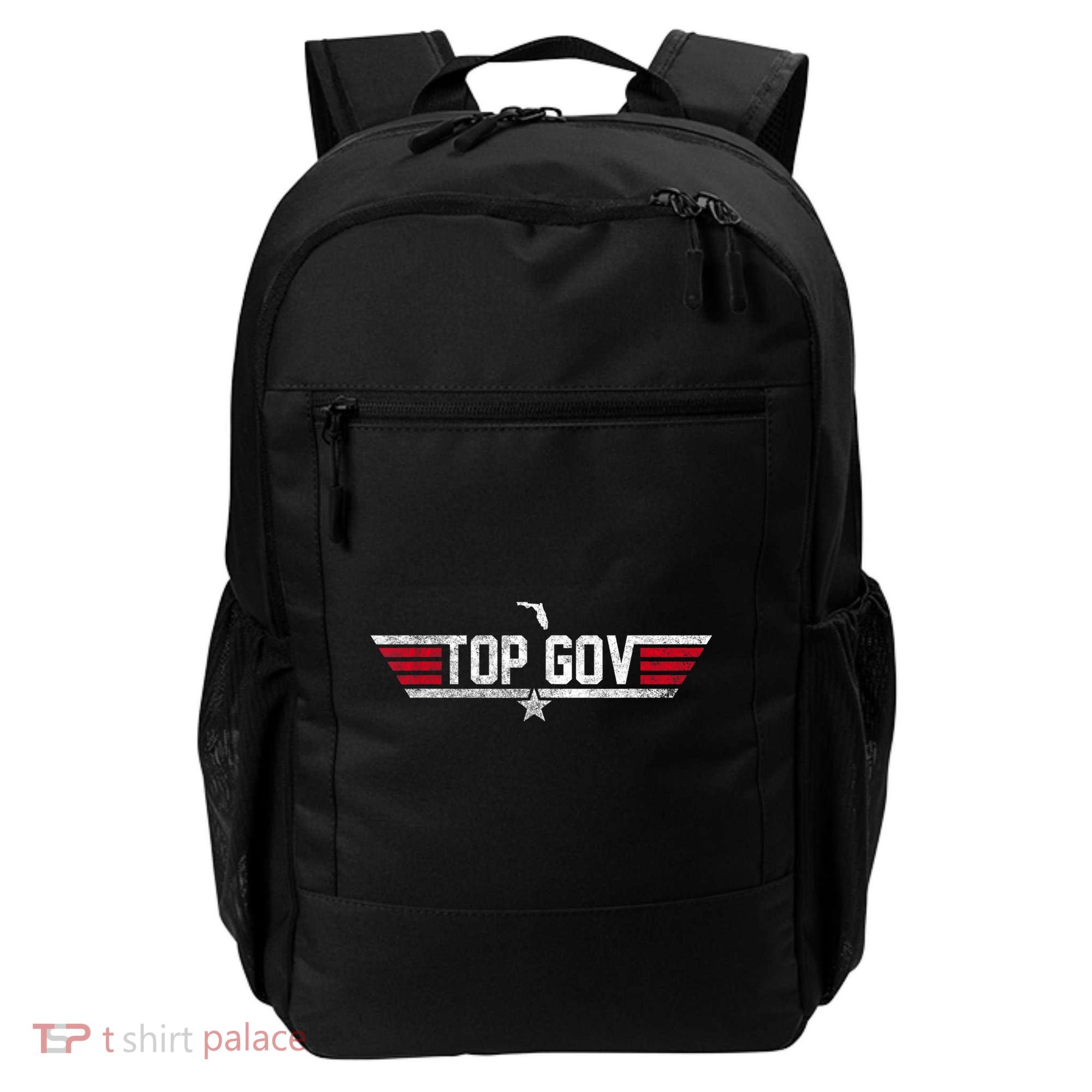 Top Gov Ron DeSantis Top Gov Florida Flag Backpack