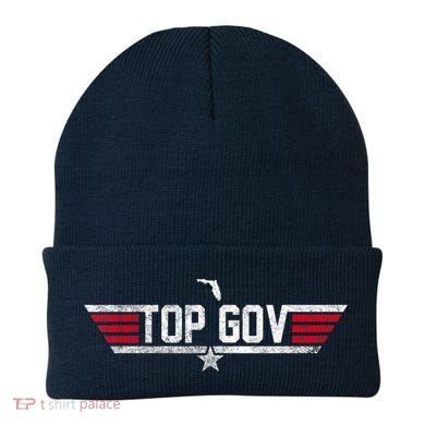 Top Gov Ron DeSantis Top Gov Florida Flag Beanie
