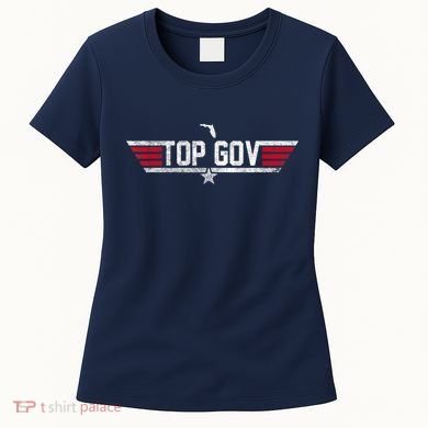 Top Gov Ron DeSantis Top Gov Florida Flag Women's T-Shirt