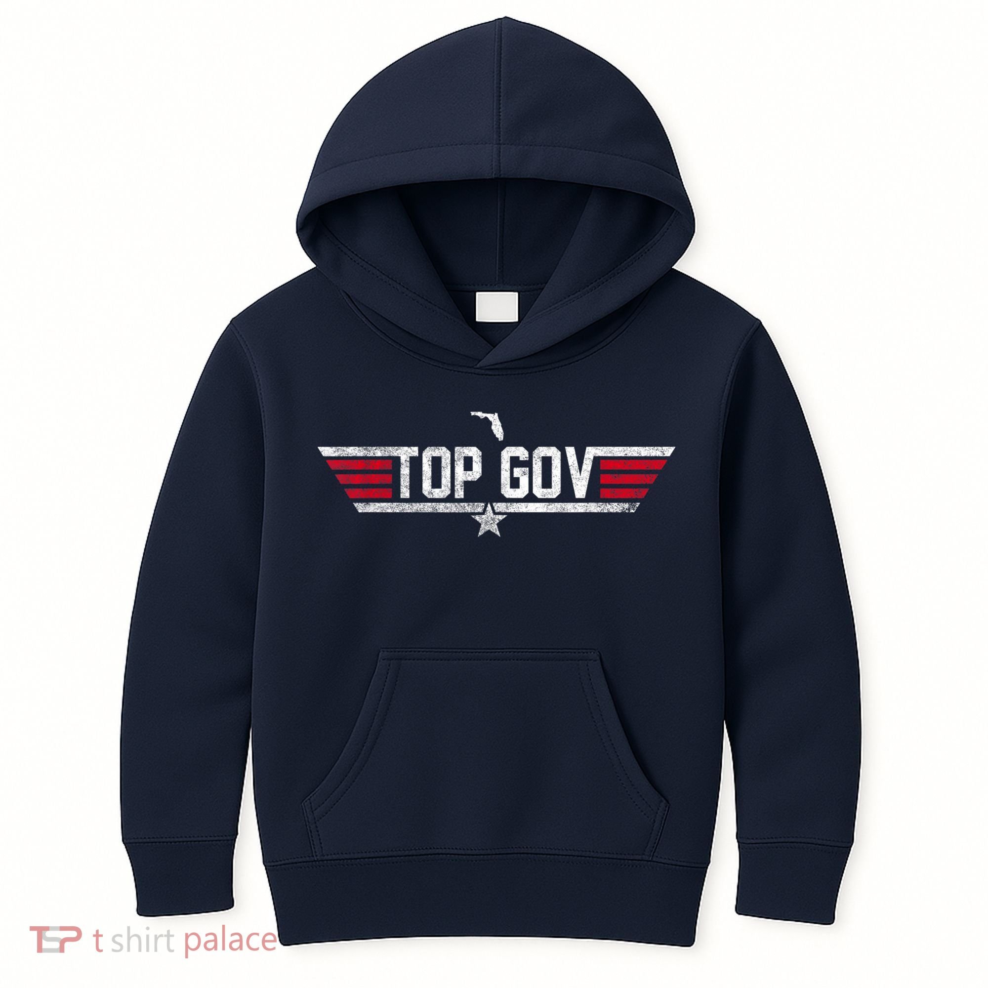 Top Gov Ron DeSantis Top Gov Florida Flag Kids Hoodie