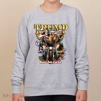 Trump Greatest Rally Of All Time Motorcycle On Back Women's Sweatshirt thumb 0