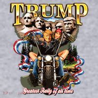 Trump Greatest Rally Of All Time Motorcycle On Back Women's Sweatshirt thumb 2