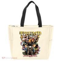 Trump Greatest Rally Of All Time Motorcycle On Back Tote Bag thumb 0