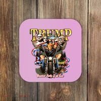 Trump Greatest Rally Of All Time Motorcycle On Back Coaster thumb 0