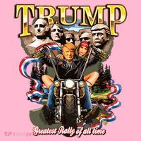 Trump Greatest Rally Of All Time Motorcycle On Back Coaster thumb 2