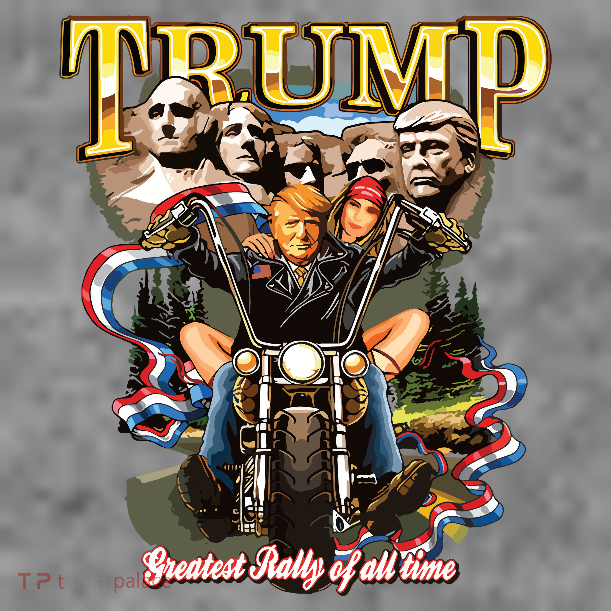 Trump Greatest Rally Of All Time Motorcycle On Back Toddler Hoodie