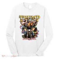 Trump Greatest Rally Of All Time Motorcycle On Back Long Sleeve Shirt thumb 0