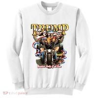 Trump Greatest Rally Of All Time Motorcycle On Back Sweatshirt thumb 0
