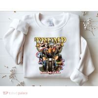 Trump Greatest Rally Of All Time Motorcycle On Back Sweatshirt thumb 2