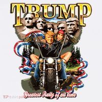 Trump Greatest Rally Of All Time Motorcycle On Back T-Shirt thumb 7
