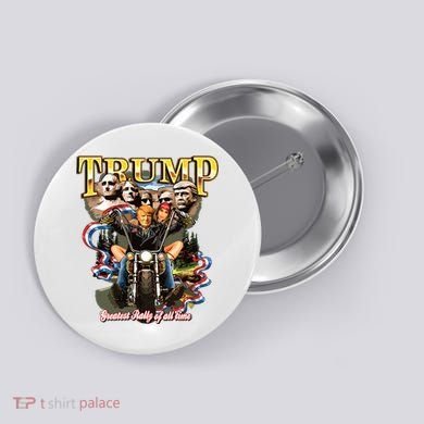 Trump Greatest Rally Of All Time Motorcycle On Back Button