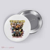 Trump Greatest Rally Of All Time Motorcycle On Back Button thumb 0