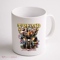 Trump Greatest Rally Of All Time Motorcycle On Back Coffee Mug thumb 1