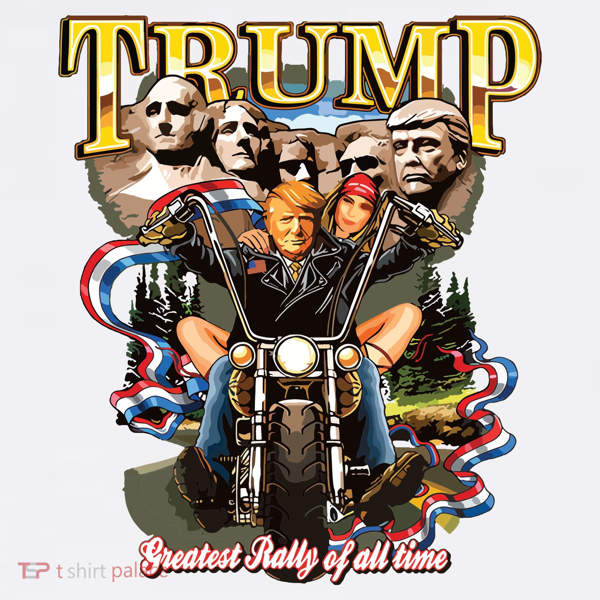 Trump Greatest Rally Of All Time Motorcycle On Back Beanie