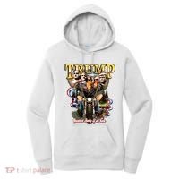 Trump Greatest Rally Of All Time Motorcycle On Back Women's Hoodie thumb 0