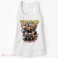 Trump Greatest Rally Of All Time Motorcycle On Back Women's Tank Top thumb 0