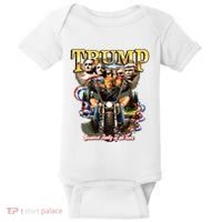Trump Greatest Rally Of All Time Motorcycle On Back Baby Bodysuit thumb 0