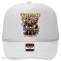 Trump Greatest Rally Of All Time Motorcycle On Back Hat thumb 0