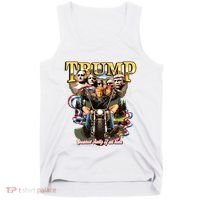 Trump Greatest Rally Of All Time Motorcycle On Back Tank Top thumb 0