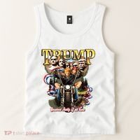 Trump Greatest Rally Of All Time Motorcycle On Back Tank Top thumb 2