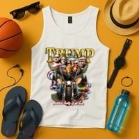 Trump Greatest Rally Of All Time Motorcycle On Back Tank Top thumb 4