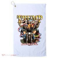 Trump Greatest Rally Of All Time Motorcycle On Back Golf Towel thumb 0