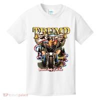 Trump Greatest Rally Of All Time Motorcycle On Back Kids T-Shirt thumb 0