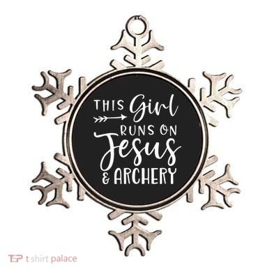 This Girl Runs On Jesus And Archery Ornament