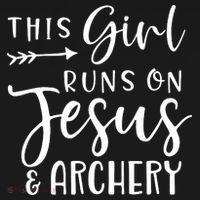 This Girl Runs On Jesus And Archery Ornament thumb 1
