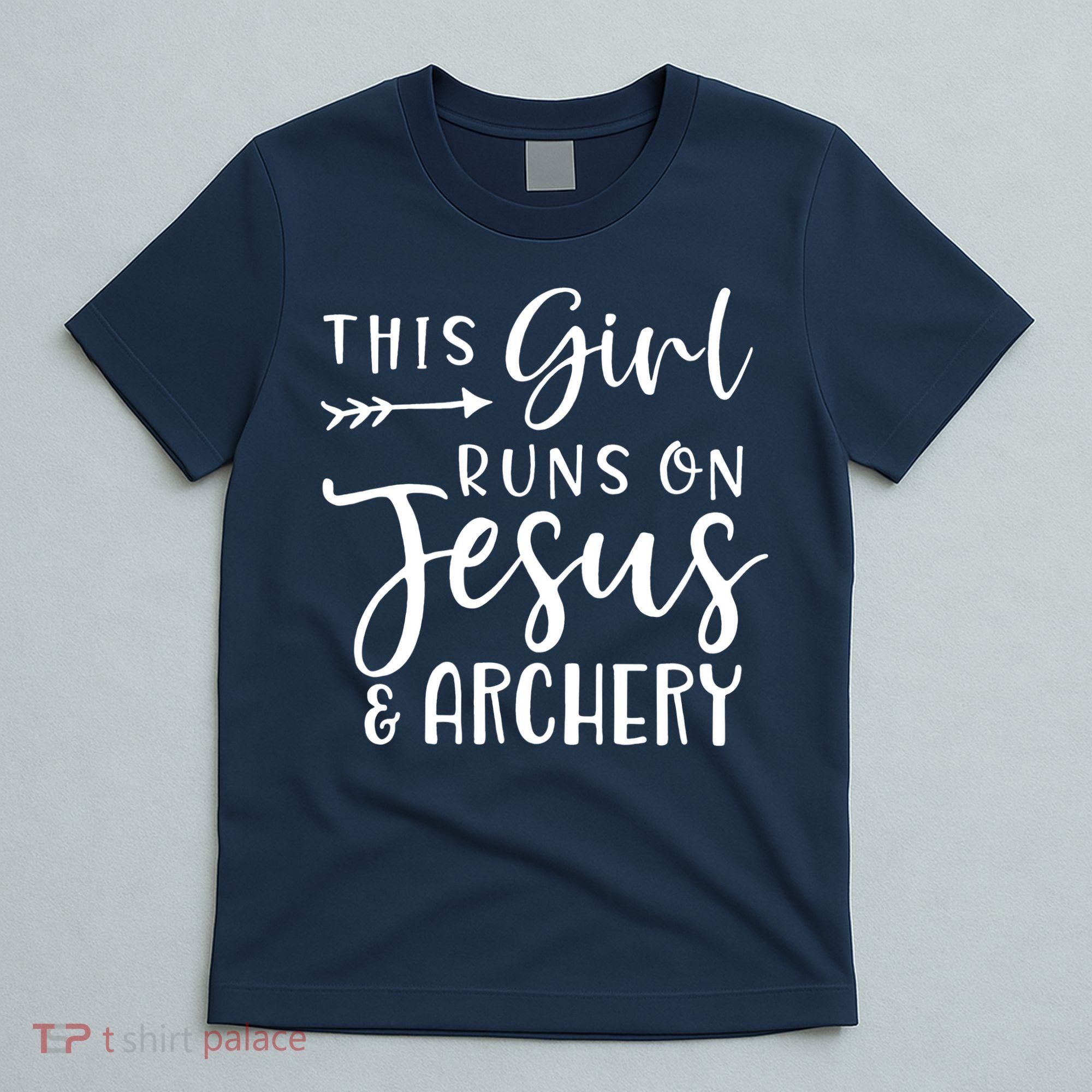 This Girl Runs On Jesus And Archery T-Shirt