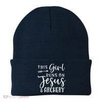 This Girl Runs On Jesus And Archery Beanie thumb 0