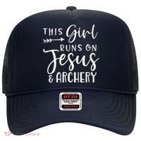 This Girl Runs On Jesus And Archery Hat thumb 0