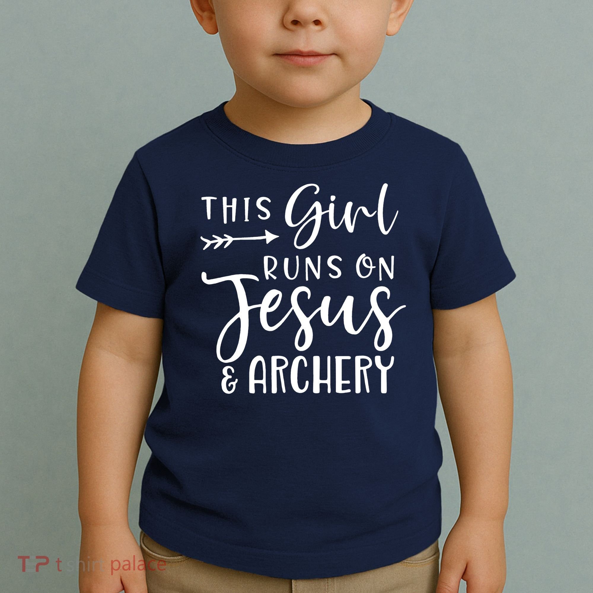 This Girl Runs On Jesus And Archery Toddler T-Shirt
