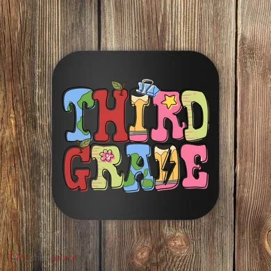 Third Grade Retro Back To School Coaster