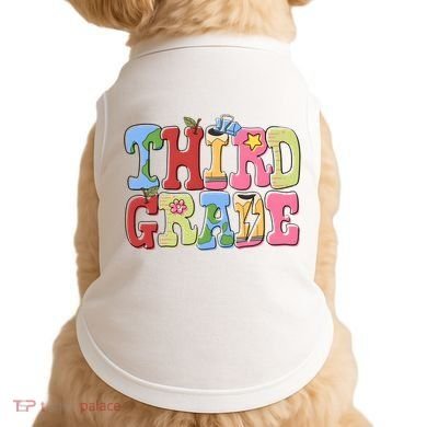 Third Grade Retro Back To School Doggie Tank