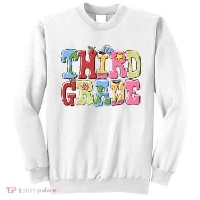 Third Grade Retro Back To School Sweatshirt
