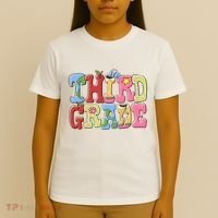 Third Grade Retro Back To School T-Shirt thumb 4