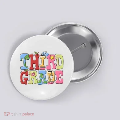 Third Grade Retro Back To School Button